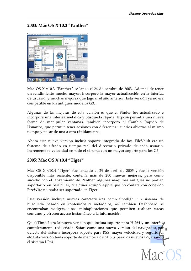funcionamiento del sistema operativo mac os